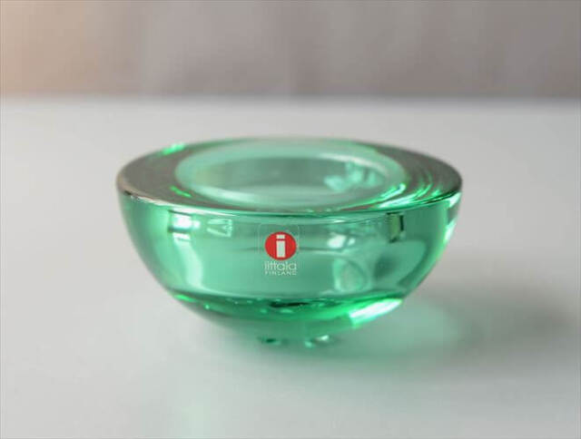 iittala イッタラ Ballo ガラス キャンドルホルダー グリーン バロ トレー 小物入れ Annaleena Hakatie 北欧 フィンランド_261009