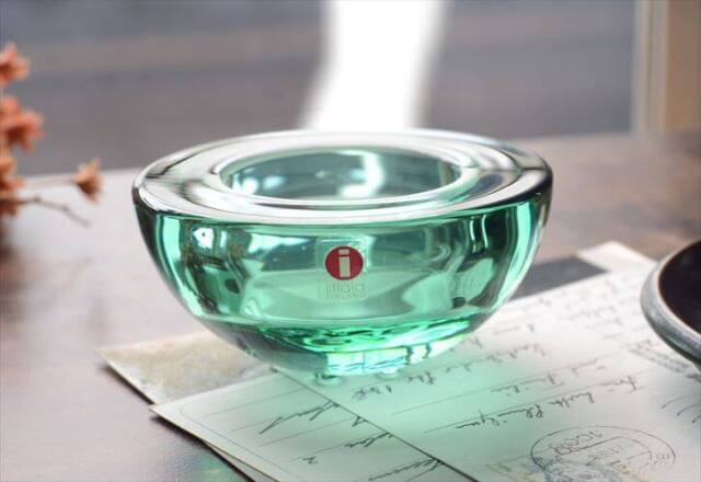 iittala イッタラ Ballo ガラス キャンドルホルダー グリーン バロ トレー 小物入れ Annaleena Hakatie 北欧 フィンランド_261009