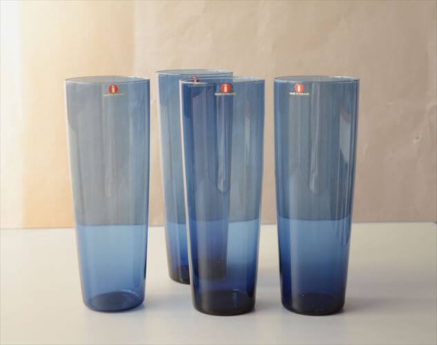 フィンランド製 iittala i-lineシリーズ ガラス タンブラー vase イッタラ 2204 Timo Sarpaneva 北欧 ヴィンテージ_261014