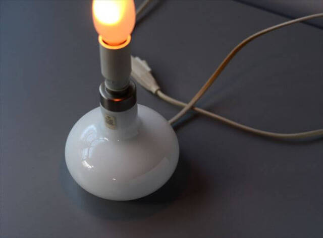 デンマーク製 Holmegaard Carol ガラスのデスクランプ ホルムガード 北欧 卓上 照明 テーブルライト ヴィンテージ アンティーク