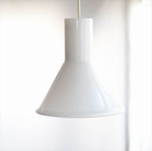 デンマーク製 Holmegaard P&T Pendel ペンダントライト ホワイトガラス 北欧 ランプ 照明 ヴィンテージ ホルムガード アンティーク