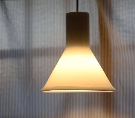 デンマーク製 Holmegaard P&T Pendel ペンダントライト ホワイトガラス 北欧 ランプ 照明 ヴィンテージ ホルムガード アンティーク