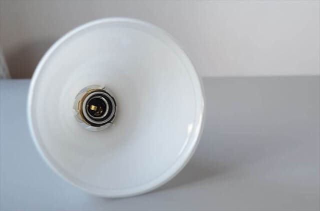 デンマーク製 Holmegaard P&T Pendel ペンダントライト ホワイトガラス 北欧 ランプ 照明 ヴィンテージ ホルムガード アンティーク