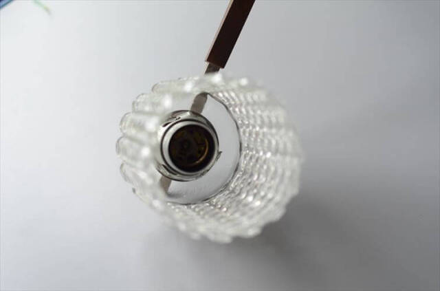 ドイツ製 1960年代頃の6灯ガラスシャンデリア ミッドセンチュリー ヴィンテージ 天井照明 ライト ランプ アンティーク