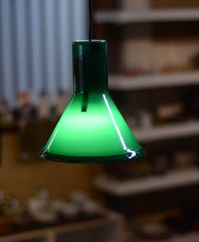 デンマーク製 Holmegaard P&T Pendel ペンダントライト グリーンガラス