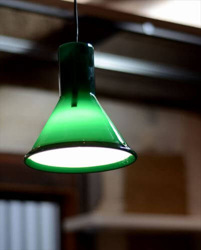 デンマーク製 Holmegaard P&T Pendel ペンダントライト グリーンガラス