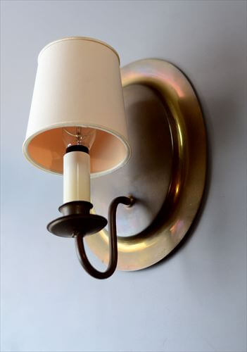 ドイツ製 Rudolf Zeyher 真鍮プレート ウォールライト ブラケットライト 壁掛けランプ 照明 ヴィンテージ アンティーク