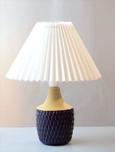 デンマーク製 SOHOLM ネイビーのデスクランプ シェード付き スーホルム ストーンウェア 北欧照明 テーブル ライト アンティーク