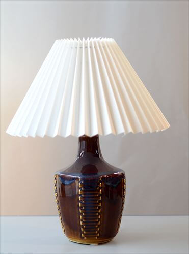 デンマーク製 SOHOLM アンバーｘブルーのデスクランプ シェード付 スーホルム ストーンウェア 北欧照明 テーブル ライト アンティーク