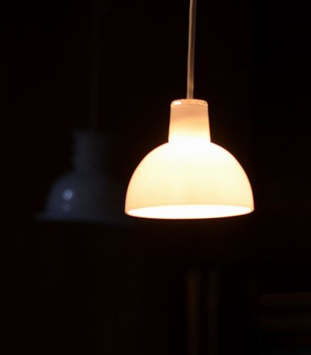 デンマーク製 Holmegaard Skagerrak ペンダントライト ホワイト ガラス Anja Kjaer 北欧 ランプ 照明 ホルムガード アンティーク