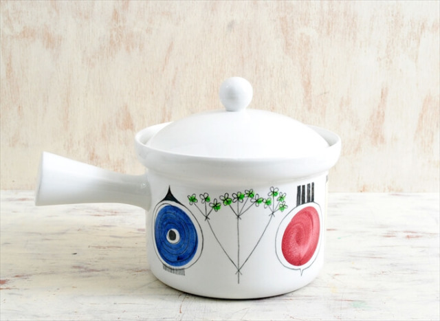 RORSTRAND PICKNICK キャセロール 片手鍋 フタ付き ロールストランド ピクニック 磁器 スウェーデン 北欧食器 ヴィンテージ