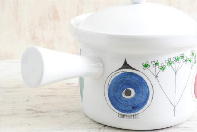 RORSTRAND PICKNICK キャセロール 片手鍋 フタ付き ロールストランド ピクニック 磁器 スウェーデン 北欧食器 ヴィンテージ