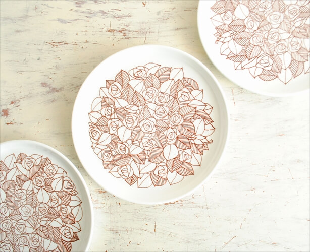 グスタフスベリ Rosenfalt 18cm プレート GUSTAVSBERG お皿 ローセンフェルト スウェーデン 北欧食器 磁器