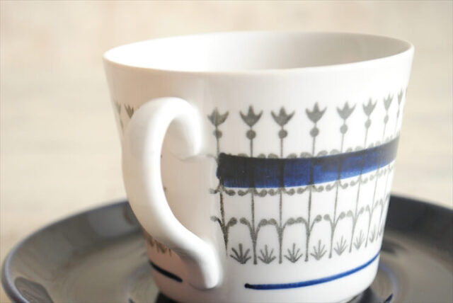 スウェーデン製 Upsala Ekeby Gefle Smide カップ＆ソーサー スミーデ 北欧食器 磁器 陶器 アンティーク