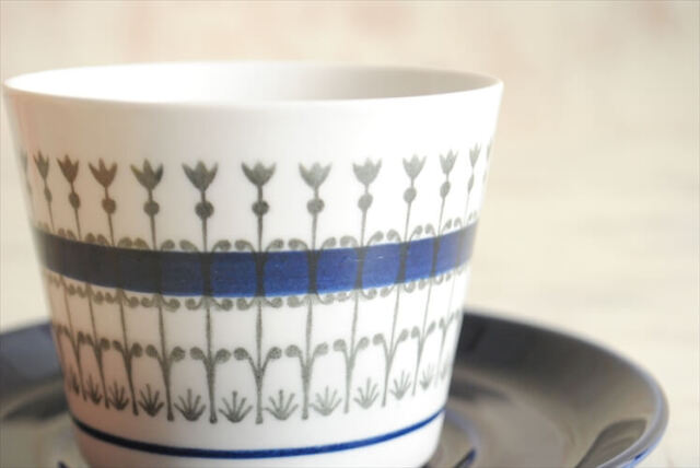 スウェーデン製 Upsala Ekeby Gefle Smide カップ＆ソーサー スミーデ 北欧食器 磁器 陶器 アンティーク