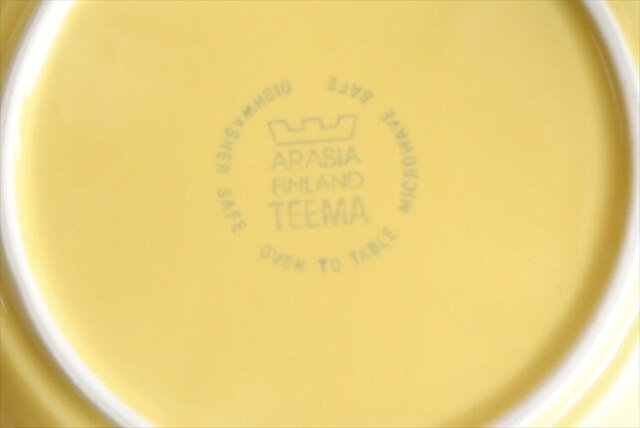 ARABIA アラビア Teema 14cm プレート イエロー ティーマ お皿 電子