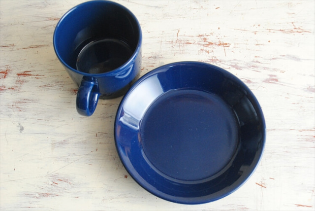 ARABIA/iittala Teema カップ＆ソーサー 廃盤色 ブルー ティーマ アラビア イッタラ 電子レンジ 食洗機対応 北欧 アンティーク