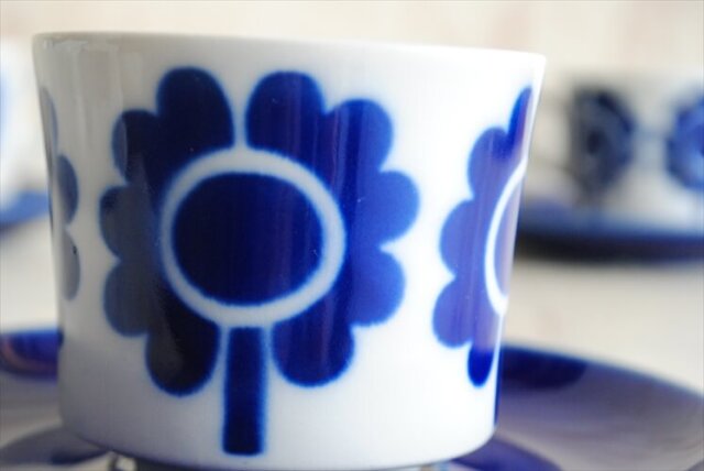 訳あり ARABIA アラビア ステンシル カップ＆ソーサー Stainsil 北欧食器 フィンランド アンティーク