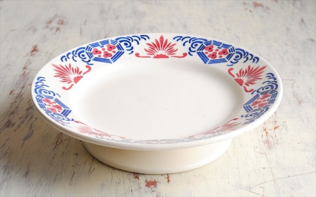 1920-30年代 フランス製 CHOISY LE ROI コンポティエ 22cm ショワジールロワ コンポート皿 白磁器 アンティーク