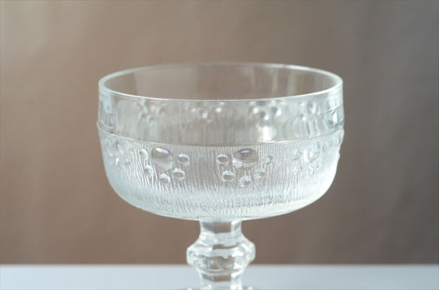 1970年代 イタリア製 Masserini Barocco 脚付きガラスボウル