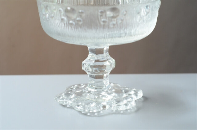 1970年代 イタリア製 Masserini Barocco 脚付きガラスボウル