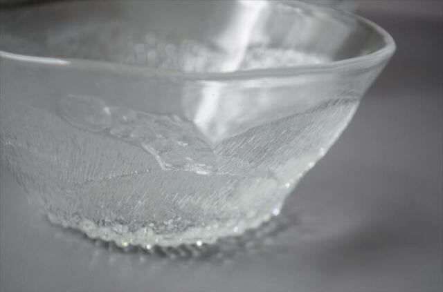 フィンランド製 Nuutajarvi ヌータヤルヴィ Pioni 12cm径 ガラスボウル ピオニ Oiva Toikka オイヴァトイッカ ヴィンテージ_240910