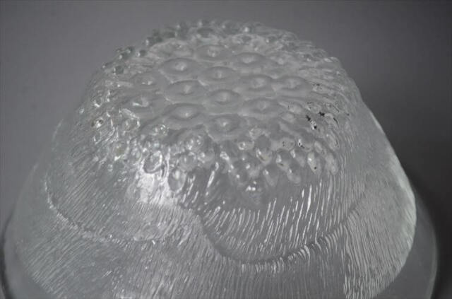 フィンランド製 Nuutajarvi ヌータヤルヴィ Pioni 12cm径 ガラスボウル ピオニ Oiva Toikka オイヴァトイッカ ヴィンテージ_240910