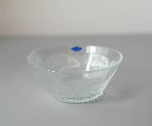 フィンランド製 Nuutajarvi ヌータヤルヴィ Pioni 12cm径 ガラスボウル ピオニ Oiva Toikka オイヴァトイッカ ヴィンテージ_240910