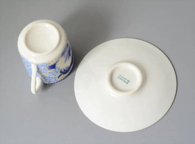 ARABIA アラビア She-Fo デミタスカップ＆ソーサー シェフォ 北欧食器 フィンランド 陶器 北欧 ヴィンテージ アンティーク_241002