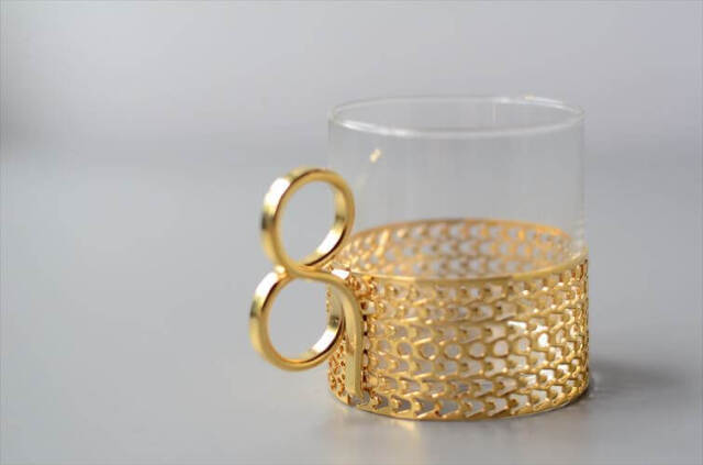 iittala イッタラ Tsaikka ツァイッカ 24Karaatti エスプレッソカップ クリア×ゴールドホルダー ガラス 北欧 ヴィンテージ