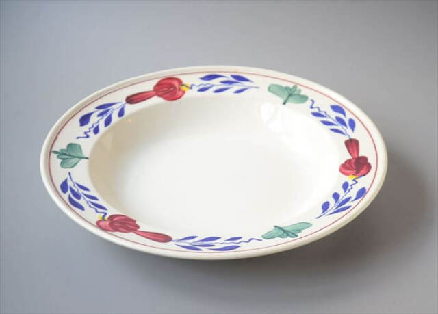 ベルギー製 BOCH ボッホ BOERENBONT 24cm スーププレート 深皿 お皿 陶器 アンティーク ヴィンテージ_241119