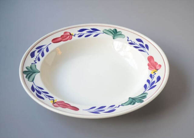 ベルギー製 BOCH ボッホ BOERENBONT 24cm スーププレート 深皿 お皿 陶器 アンティーク ヴィンテージ_241119