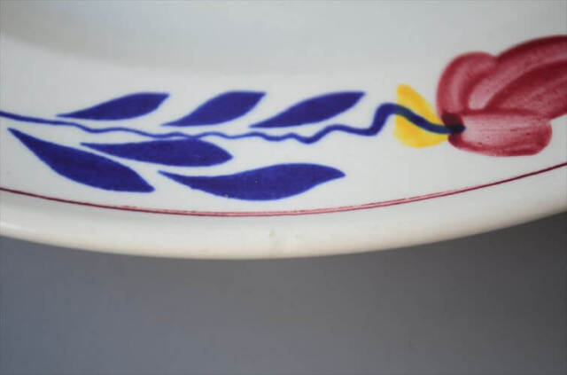 ベルギー製 BOCH ボッホ BOERENBONT 24cm スーププレート 深皿 お皿 陶器 アンティーク ヴィンテージ_241119