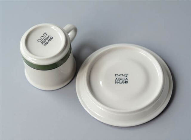 ARABIA アラビア Selja カップ&ソーサー 6.5cm高 セルヤ 北欧食器 フィンランド ヴィンテージ アンティーク_240107