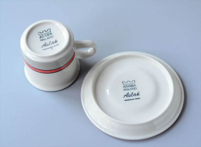 ARABIA アラビア aslak カップ&ソーサー 6.5cm高 アスラク 北欧食器