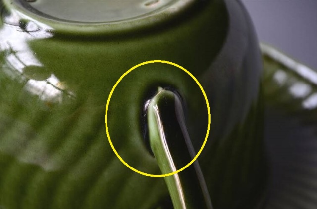 1960年代 ベルギー製 BOCH ボッホ Trianon Olive Green カップ&ソーサー トリアノン 磁器 アンティーク ヴィンテージ_250212