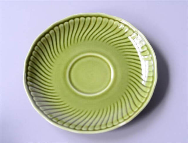 1960年代 ベルギー製 BOCH ボッホ Trianon Olive Green カップ&ソーサー トリアノン 磁器 アンティーク ヴィンテージ_250212