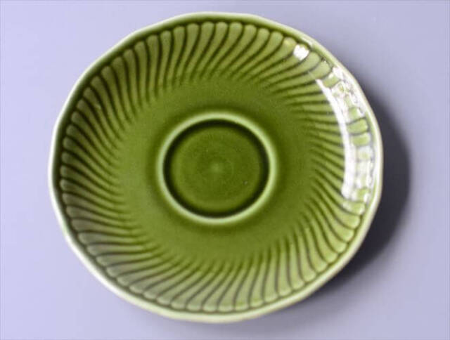 1960年代 ベルギー製 BOCH ボッホ Trianon Olive Green カップ&ソーサー トリアノン 磁器 アンティーク ヴィンテージ_250212