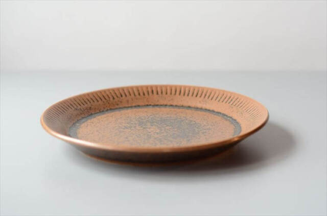 デンマーク製 KNABSTRUP Noddebo ブラウン 17.5cm プレート お皿 ナブストラップ Johannes Hansen 北欧 食器 ヴィンテージ_250402