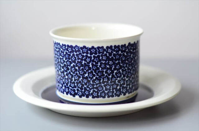 希少! ARABIA アラビア faenza カップ&ソーサー Lサイズ ブルー