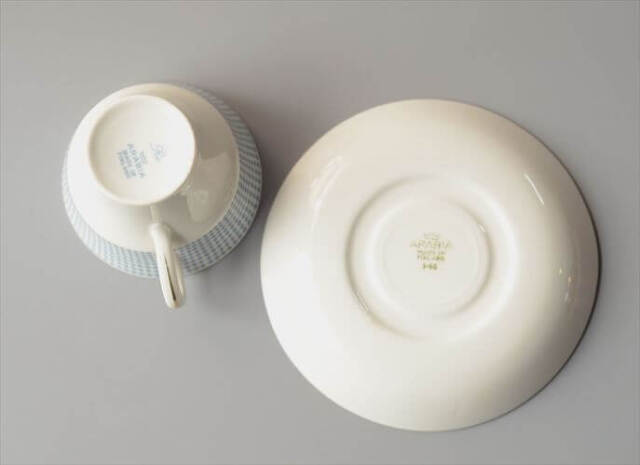 ARABIA アラビア Rio カップ&ソーサー blue リオ 北欧食器 フィンランド Raija Uosikkinen 陶器 北欧 ヴィンテージ_261006
