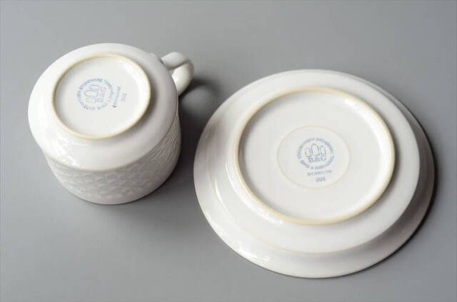 希少! デンマーク製 クイストゴー コーディアル ホワイト カップ&ソーサー cordial B&G J.H.Quistgaard 北欧 ヴィンテージ アンティーク