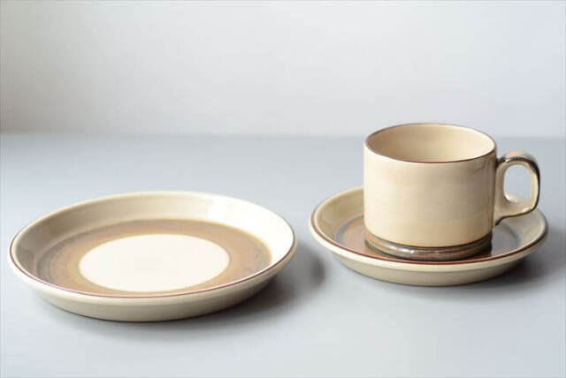 デンマーク製 クイストゴー PERU トリオセット カップ＆ソーサー 17cmお皿 プレート B&G J.H.Quistgaard 北欧ヴィンテージ_250515