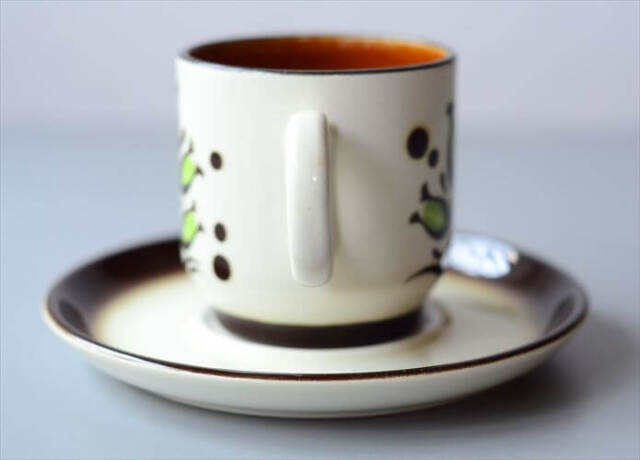 ベルギー　boch社　New timesシリーズ　セット ベルギー製 BOCH ボッホ レアパターン すずらん柄 カップ&ソーサー磁器