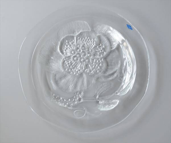 ラベル付! フィンランド製 Nuutajarvi Pioni 26cm ガラスプレート