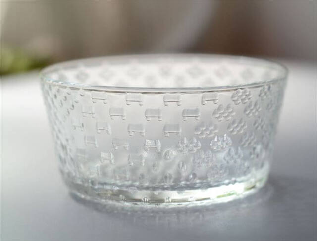 フィンランド製 Nuutajarvi Tundra ガラスボウル φ10cm ヌータヤルヴィ ツンドラ 北欧 食器 Oiva Toikka オイヴァトイッカ ヴィンテージ