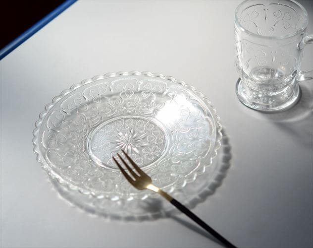 フィンランド製 Nuutajarvi Apila ガラスプレート φ16cm