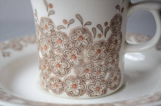 アンティーク陶板　フィンランド デッドストック! ARABIA Cafe 箱付き 2客セット カップ＆ソーサー