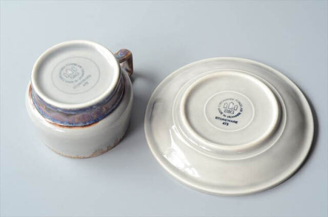 メキシコ　アンティーク　陶器　ティーカップ　レア　ヴィンテージ ベルギー製 BOCH ボッホ レアパターン すずらん柄 カップ