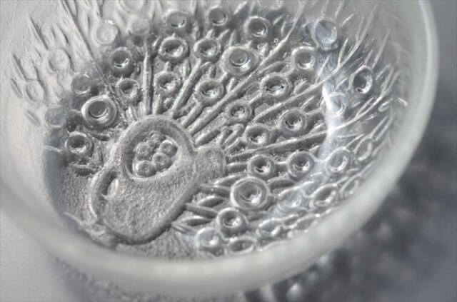 フィンランド製 Humppila 孔雀のガラスボウル 14cm Riikinkukko Peacock クジャク フンピラ 北欧 ヴィンテージ